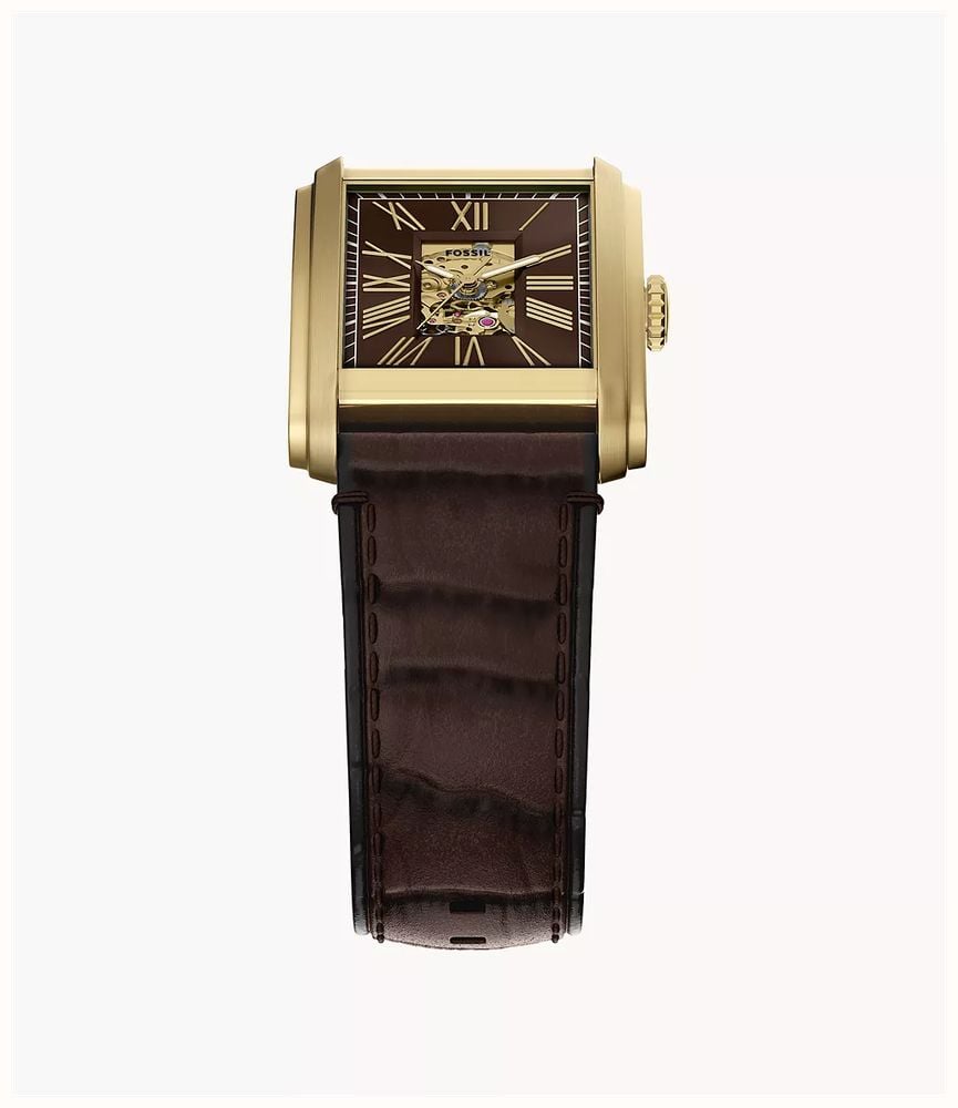 Fossil Carraway 30 mm Automatic Brown Croco Leather Watch ME3281 - alternate view 3