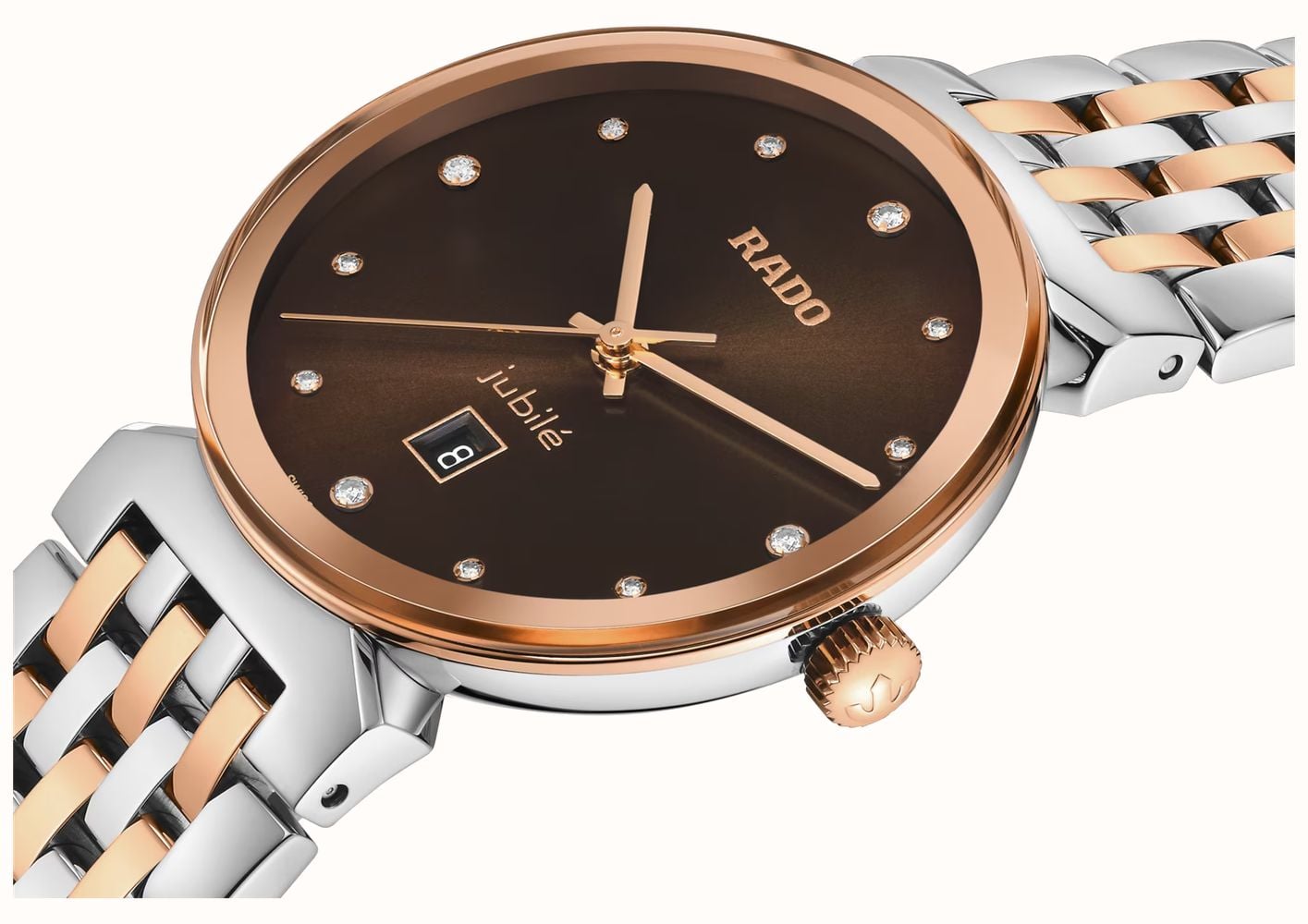 RADO Florence Diamonds Quartz (30mm) Brown Sunray Dial / Two-Tone Stainless Steel Bracelet R48913763 - альтернативный вид 2