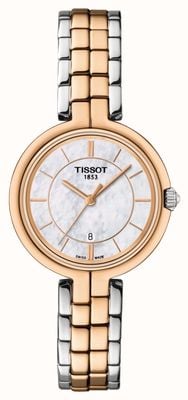 Tissot Женский двухцветный браслет с циферблатом с розовым золотом и розовым золотом T0942102211100