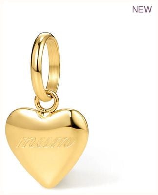 D.LOUISE Gold Tone Mini Mum Heart Charm CH-43