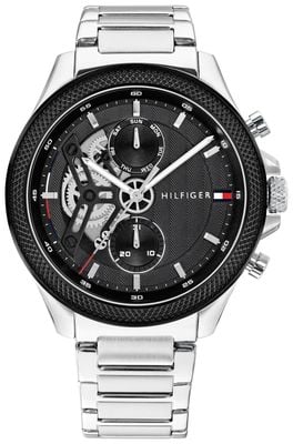 Tommy Hilfiger Clark Black Dial Stainless Steel Bracelet Watch 1792289