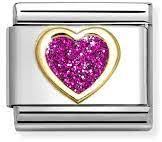 Nomination COMPOSABLE CLASSIC LINK, HEART, FUCHSIA GLITTER 030220/09