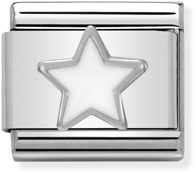 Nomination Classic White Star Sterling Silver & Steel Enamel Charm 330202/04