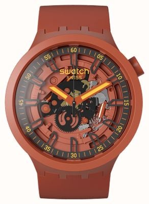 Swatch Grande orologio rosso a cuori aperti in grassetto SB01R100