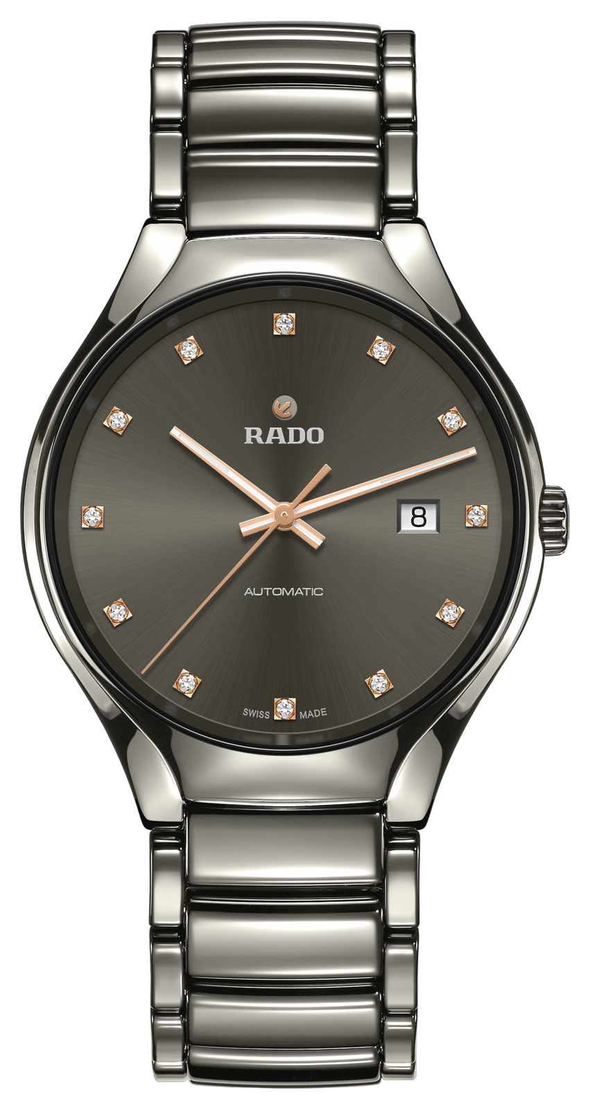 RADO automatique Ã  diamants ronds vÃ©ritables (40 mm montre