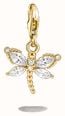 Thomas Sabo Gold-Tone Dragonfly Charm with white zirconia 1872-M01-14
