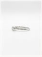 James Moore & Co Round Brilliant Natural Diamond 18ct White Gold Solitaire Rubover Setting Ring J49572 - vista alternativa 2