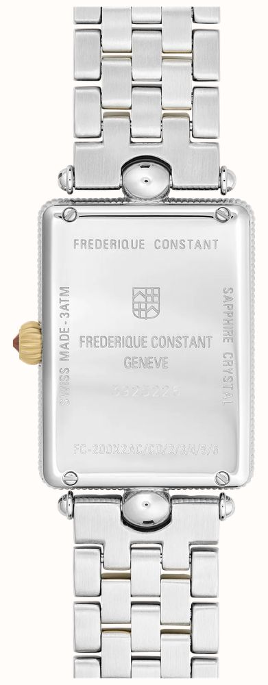 Frederique Constant Classics Art Deco Carrée (28mm) Mother-of-Pearl Dial / Two-Tone Stainless Steel Bracelet FC-200MPW2AC3B - vista alternativa 2