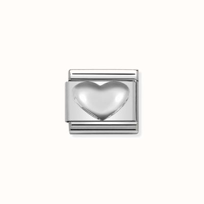 Nomination Composable Classic SYMBOLS In St.steel And Sterling Silver Heart 330106/01