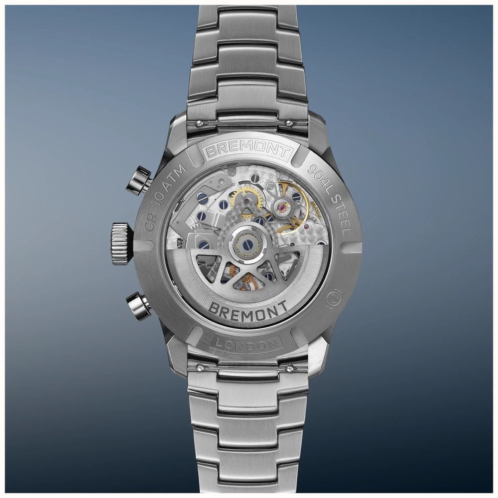 Bremont Altitude Chronograph GMT Automatic (42mm) Brushed Blue Galvanic Metal Dial / Stainless Steel Strap Watch ALT42-CHR-G-SS-BL-B - alternate view 3