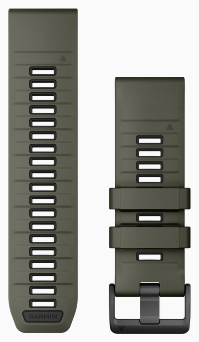 Garmin QuickFit Bands (26mm) Olive Drab/Black Silicone with Black Hardware - Strap Only 010-13393-12