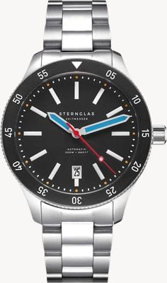STERNGLAS Marus 2.0 自动腕表（42 毫米）黑色表盘/不锈钢表带 S02-MA43-ME12