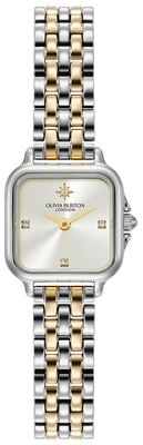 Olivia Burton Mini Grosvenor (20mm) Ivory Sunray Dial / Two-Tone Stainless Steel Bracelet 24000365