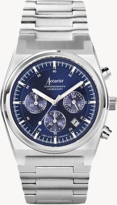 Accurist Herren-Origin-Quarz-Chronograph (41 mm) blaues Zifferblatt / Edelstahlarmband 70001