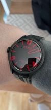 Customer picture of U-Boat Darkmoon PVD - Red Glass (46.5mm) Black Dial / Black Vulcanised Rubber Strap 8466/D