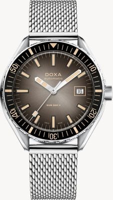 DOXA SUB 200 II Sharkhunter Vintage (44mm) Grey Gradient Dial / Stainless Steel Mesh Bracelet 795.10.101B.10