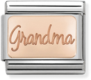 Nomination Classic Grandma 9ct Rose Gold & Steel Charm 430101/36
