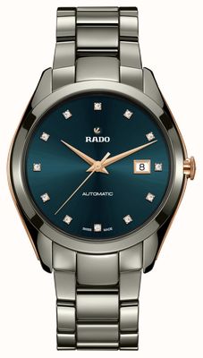 RADO Cadran hyperchrome automatique diamants (42mm) turquoise foncé / céramique high-tech plasma R32256712