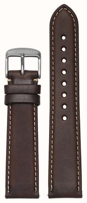 Hanhart Cinturino in pelle di vitello marrone scuro con fibbia ad ardiglione storica, 417 es 9921.0110-03