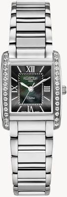 Roamer Diana cristal quartz (22,5 mm) cadran nacre noire / bracelet acier inoxydable 869847 41 80 20