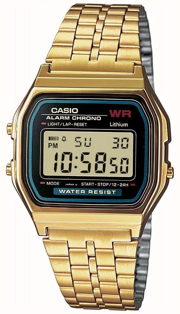 Casio Men s Digital Retro Gold Plated A159WGEA 1EF First Class Watches IRL