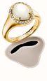 Thomas Sabo Halo ring with mother-of-pearl and white zirconia TR2542-M01-14-54
