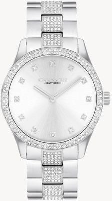 Coach Brooks de segunda mano (38 mm) esfera plateada / pulsera de acero inoxidable - usado 14400033-PREOWNED