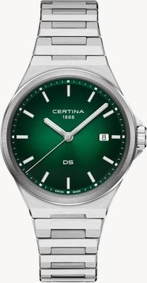 Certina DS-7 Quartz (39mm) Green Dial / Stainless Steel Bracelet C0434101109100