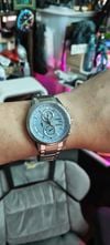 Customer picture of Citizen Eco-Drive Radio Controlled World Chronograph A.T (43mm) Light Blue Dial / Stainless Steel Bracelet AT8260-51M