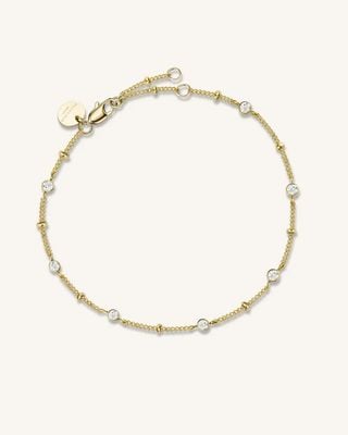 Rosefield Jewellery Pulseira banhada a ouro adornada com cristais JBSCG-J262