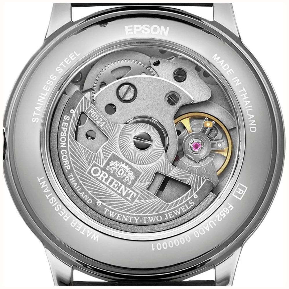 Orient Men's White Dial Automatic Black Leather Strap RA-BB0103S30B - vista alternativa 3