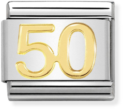 Nomination Classic 50 18ct Gold & Steel Charm 030109/42