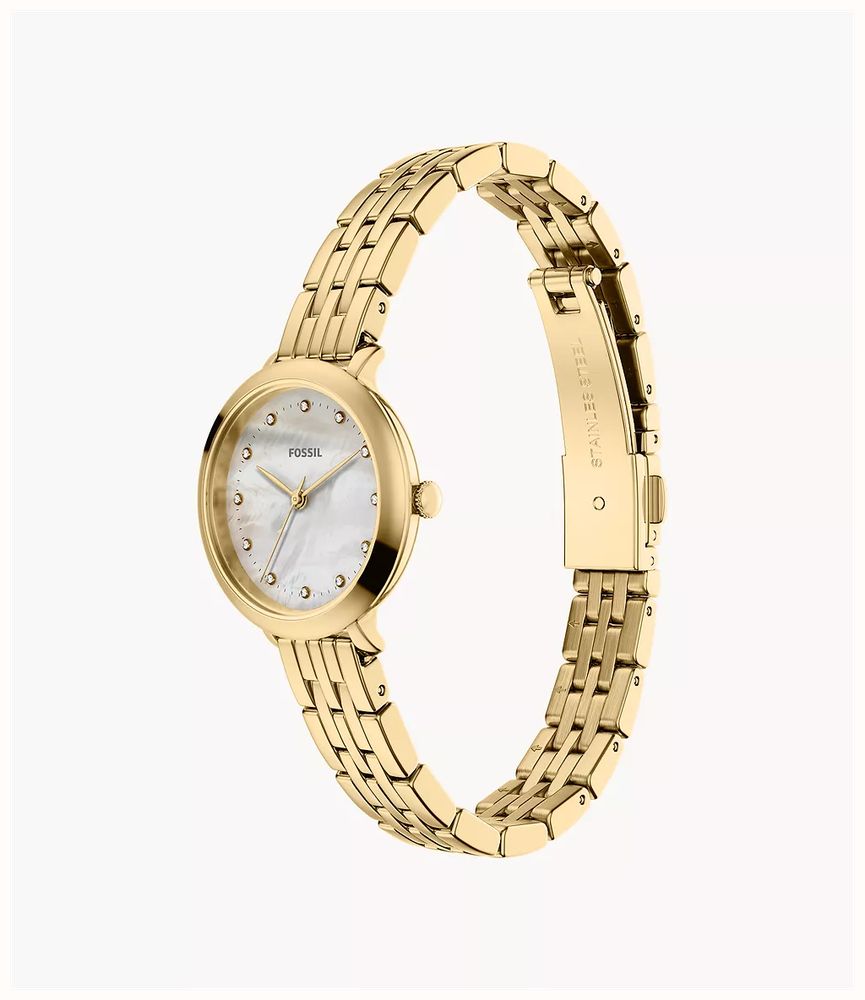 Fossil Heidi 26 mm Three-Hand Gold-Tone Stainless Steel Fossil Watch ES5501 - alternate view 3