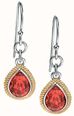 Fiorelli Red Pear Shape Cubic Zirconia Drop Earrings E4802R