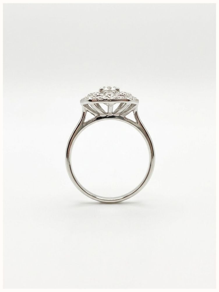1.06ct Round Brilliant Natural Diamond 18ct White Gold Cluster Ring SL8858(WG) - alternate view 3