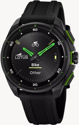 Lotus Connected Full D Hybrid Smartwatch (42.5mm) Digital Display / Black Rubber Strap 20002/8