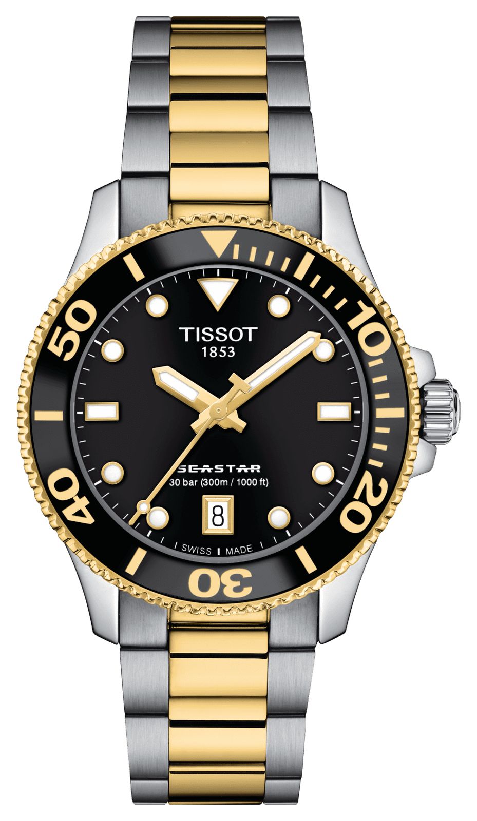 Tissot Seastar 1000 (36mm) cadran noir / Ã  bracelet montre