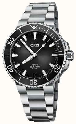 ORIS Aquis Date Kaliber 400 Automatik (41,5 mm), schwarzes Zifferblatt / Edelstahlarmband 01 400 7769 4154-07 8 22 09PEB