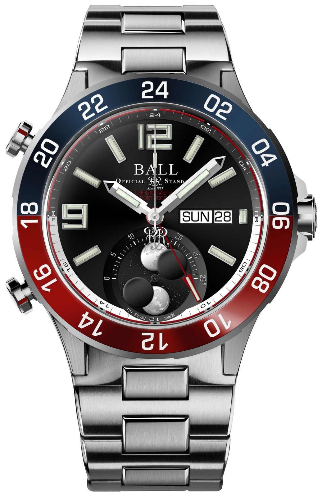 Ball Watch Company Roadmaster marine gmt phases de lune (42 montre