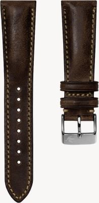 Duckworth Prestex Chestnut Brown Horween Genuine Leather Strap - 20mm Watch HORWEEN-CHESTNUT-20