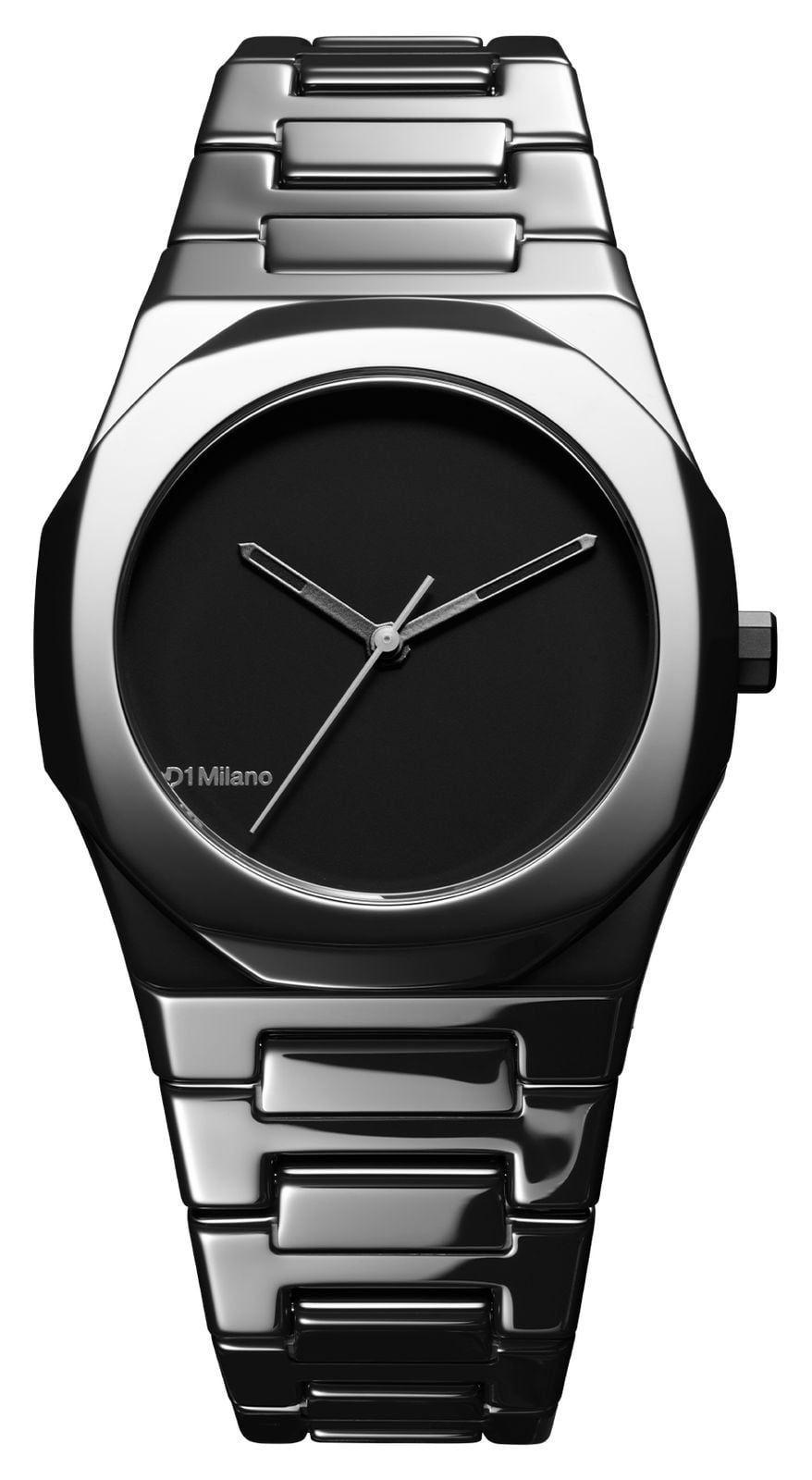 D1 Milano Ceramica Pure Black 37mm Matte Black Dial  Watch