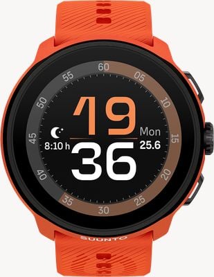 Suunto Relógio de corrida leve amoled Run (46 mm) coral laranja - silicone SS051275000