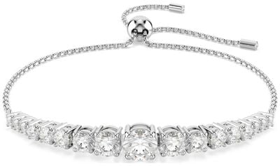Swarovski Matrix Bracelet, Gradient of Round Cuts, White, Rhodium Plated 5690677