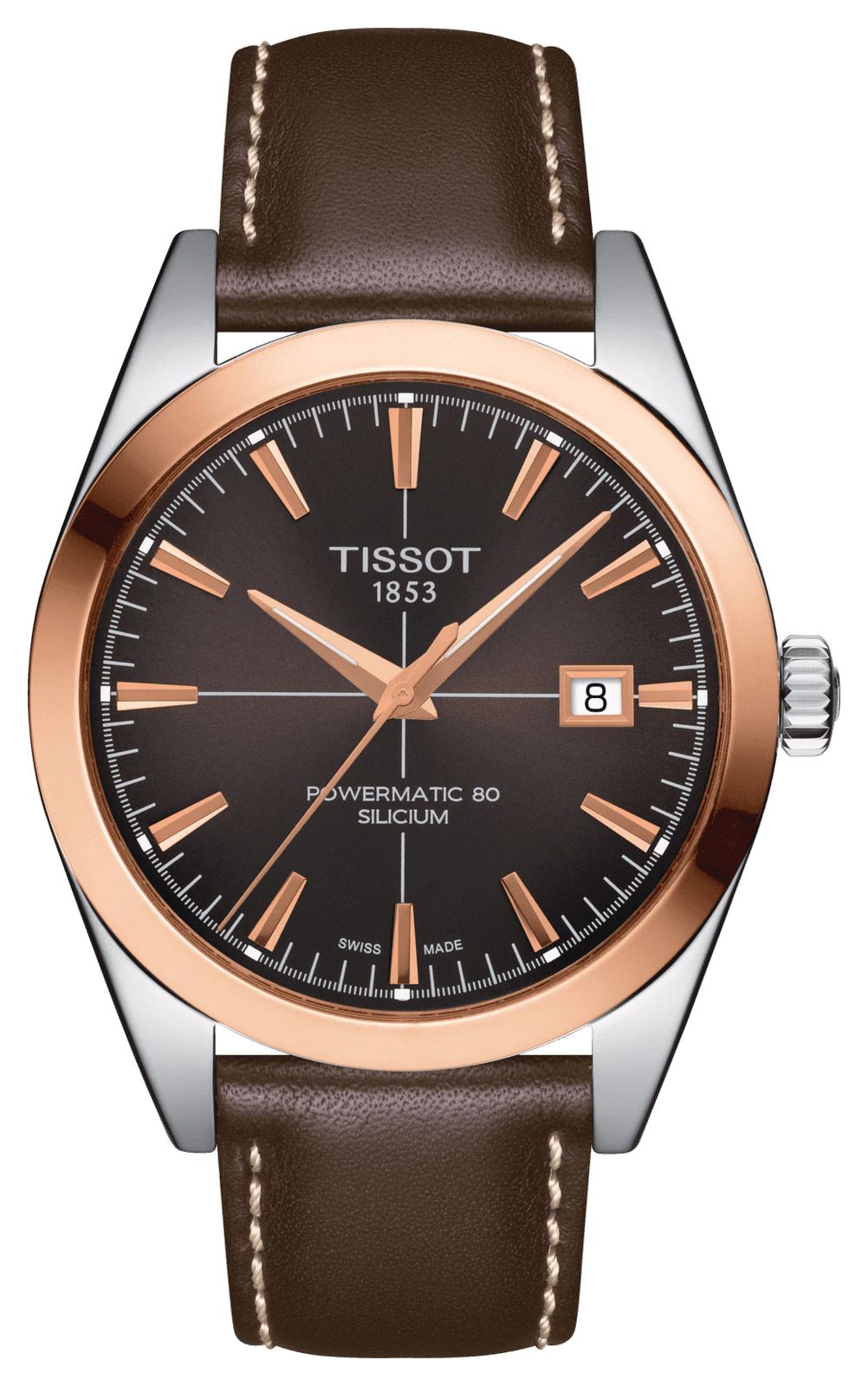 Tissot Gentleman powermatic 80 silicium lunette en or massif montre