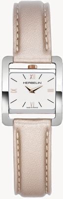Herbelin Viale V | quadrante bianco | cinturino in pelle rosa pallido 17037TR21NA