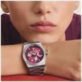 Thomas Sabo Moon And Stars Quartz (39mm) Red Sunray Dial / Stainless Steel Bracelet WA0466-201-212-39 - autre vue 5