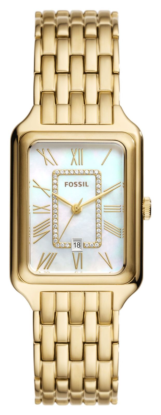 Fossil Raquel (26 mm) parelmoer wijzerplaat / goudkleurige horloge-image-126018