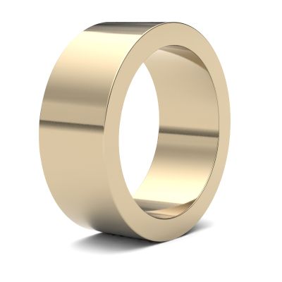 James Moore Wedding Rings | 18ct Yellow Gold | 8mm | Heavy | Flat | AG_8GHF-18Y