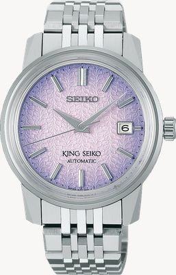 Seiko King seiko ksk 6l ‘tenjin-fuji violet’ (38,6 mm) fioletowa tarcza / bransoleta ze stali nierdzewnej SJE107J1