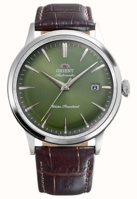 Orient Bambino Automatic (40.5mm) Green Dial / Brown Leather Strap